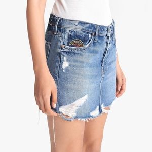 The Vagabond Mini Fray Rainbow Skirt Size 29 NEVER WORN